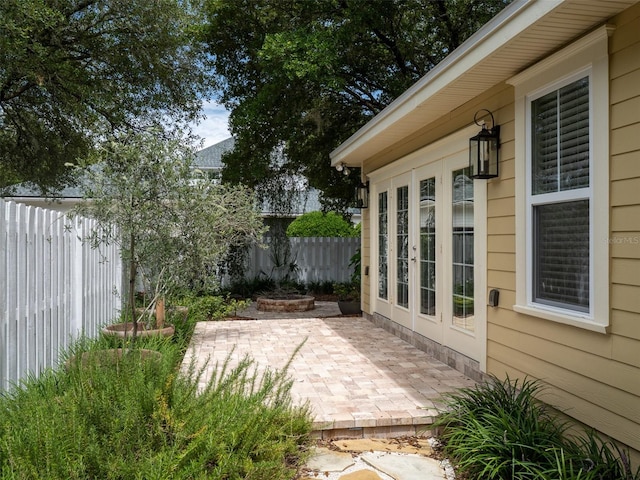 441 SW 129th Ter, Newberry, FL 32669 - view of patio / terrace featuring french doors