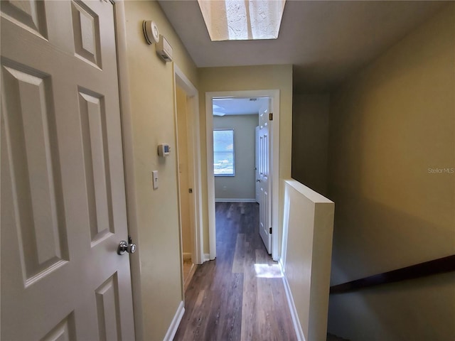 2207 SW 39th Dr, Gainesville, FL 32607 - hallway with dark wood-type flooring and baseboards