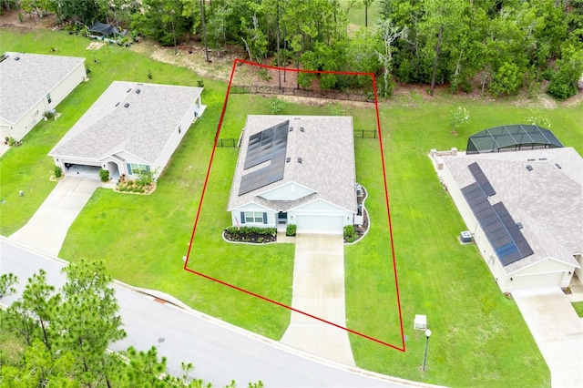 216 Hickory Crse, Ocala, FL 34472 - aerial view of property and surrounding area with property boundaries highlighted