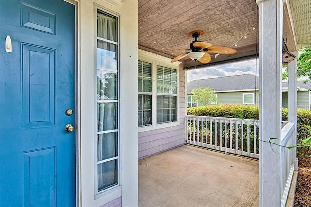 3701 NW 26th St, Gainesville, FL 32605 - covered porch featuring ceiling fan
