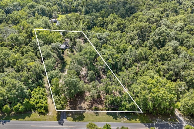 4923 SW Ichetucknee Ave, Fort White, FL 32038 - view of property location with property parcel outlined and a heavily wooded area
