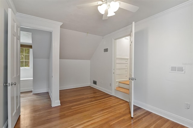 2506 SW 9th Dr, Gainesville, FL 32601 - bonus room featuring ceiling fan, light wood finished floors, and lofted ceiling