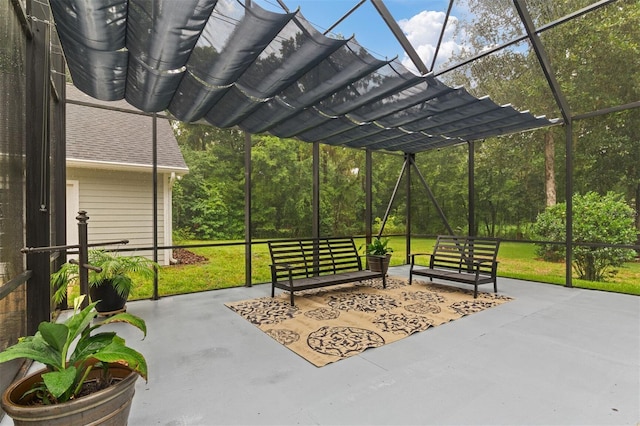 2506 SW 9th Dr, Gainesville, FL 32601 - view of home's community featuring a pergola, a patio, and a lawn
