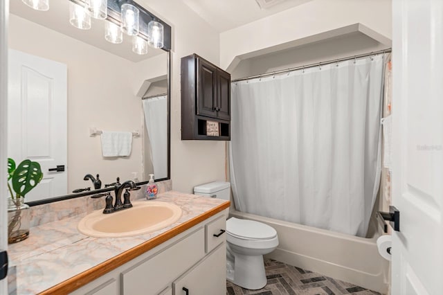 3292 NE 42nd Pl, Ocala, FL 34479 - full bathroom with vanity and shower / bathtub combination with curtain