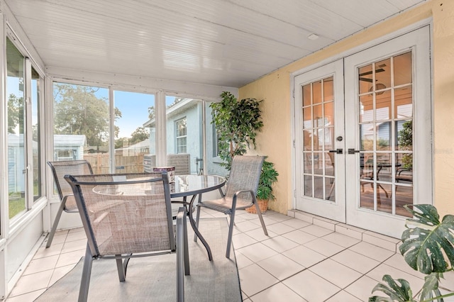 3292 NE 42nd Pl, Ocala, FL 34479 - sunroom featuring french doors, plenty of natural light, and outdoor dining area