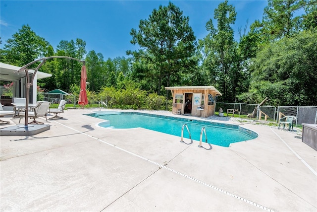 174 SW Dalmation Ln, Lake City, FL 32024 - view of pool with a patio area and view of scattered trees