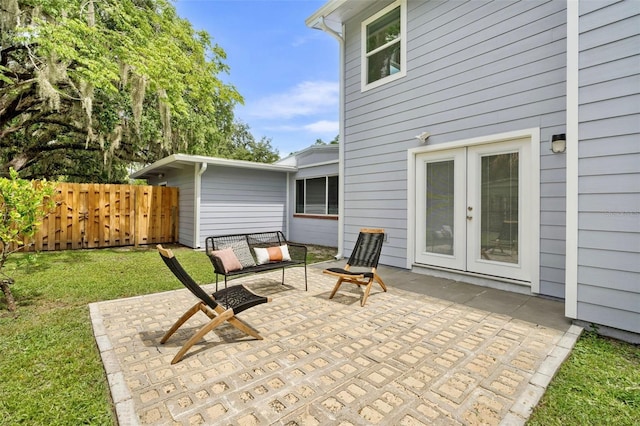 1604 NE 7th St, Gainesville, FL 32609 - view of patio with french doors