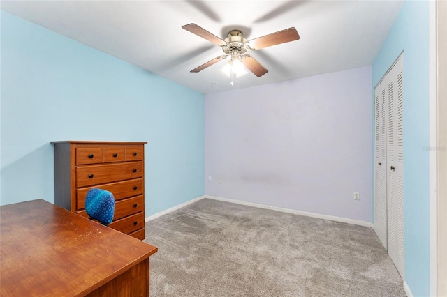 3800 SW 20th Ave Unit 210, Gainesville, FL 32607 - office with carpet and a ceiling fan