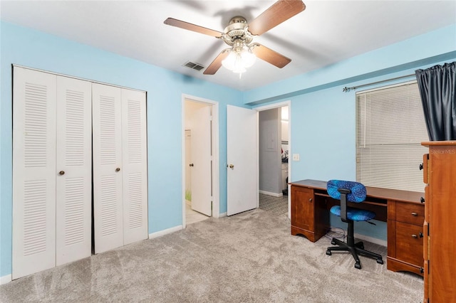 3800 SW 20th Ave Unit 210, Gainesville, FL 32607 - office with light colored carpet and ceiling fan