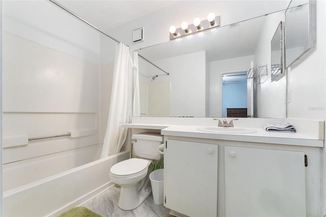 3800 SW 20th Ave Unit 210, Gainesville, FL 32607 - full bath featuring shower / tub combo, vanity, and marble look tile flooring