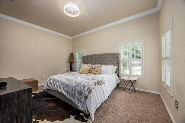 3737 SW 74th Dr, Gainesville, FL 32608 - carpeted bedroom with ornamental molding and baseboards