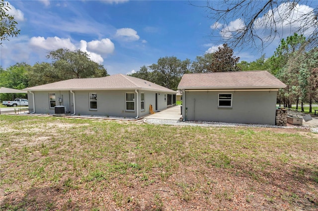 8198 N Brook Way, Citrus Springs, FL 34433 - back of house featuring stucco siding and a yard