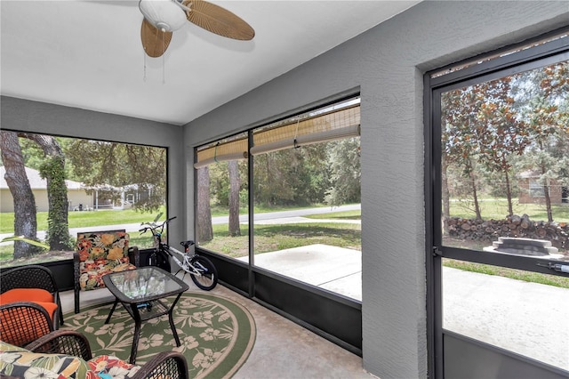 8198 N Brook Way, Citrus Springs, FL 34433 - sunroom / solarium with a ceiling fan