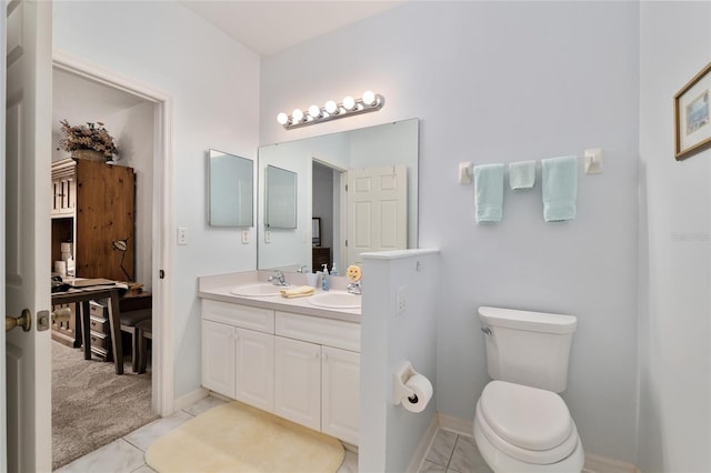 4814 NW 75th Rd, Gainesville, FL 32653 - full bath with double vanity and tile patterned flooring