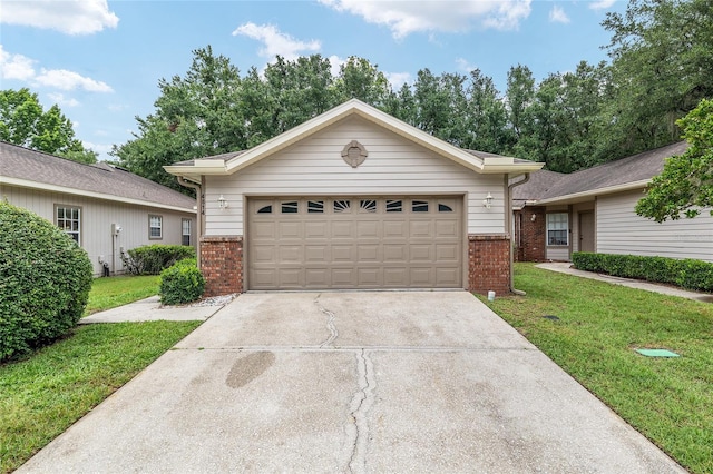 4814 NW 75th Rd, Gainesville, FL 32653 - ranch-style home featuring brick siding, concrete driveway, and a front lawn