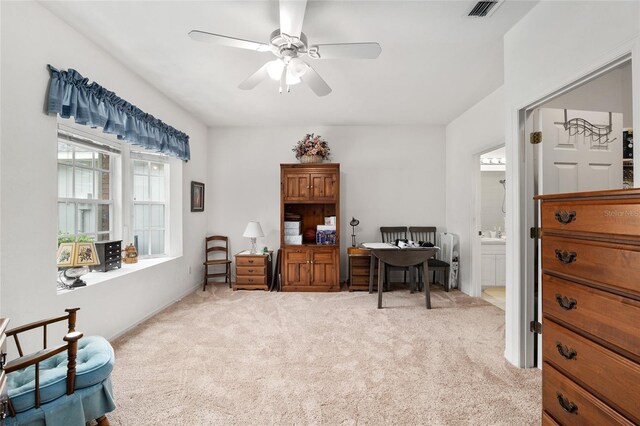 4814 NW 75th Rd, Gainesville, FL 32653 - sitting room with carpet and a ceiling fan