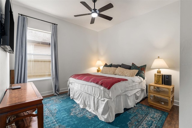 6326 SW 90th St, Gainesville, FL 32608 - bedroom featuring wood finished floors and a ceiling fan