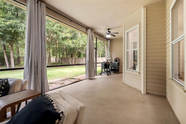 6326 SW 90th St, Gainesville, FL 32608 - sunroom with ceiling fan and plenty of natural light