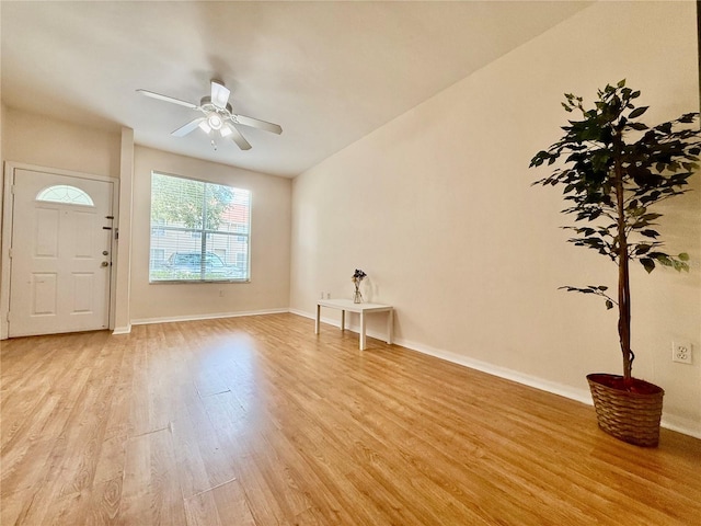 3901 SW 20th Ave Unit 611, Gainesville, FL 32607 - entryway with ceiling fan and light wood-style floors