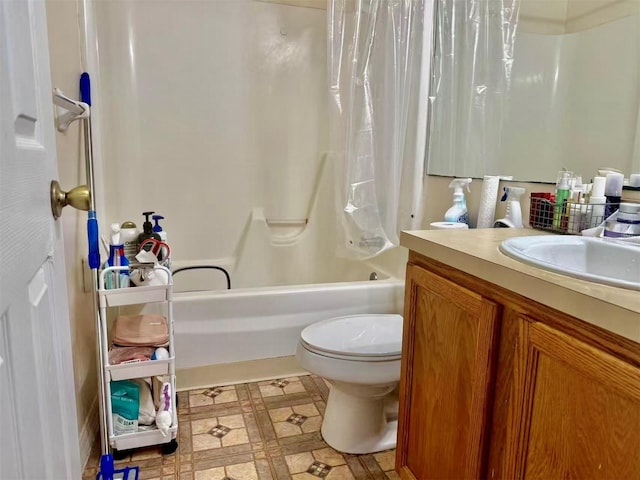 3901 SW 20th Ave Unit 611, Gainesville, FL 32607 - full bathroom with vanity, tile patterned floors, and shower / bath combo with shower curtain