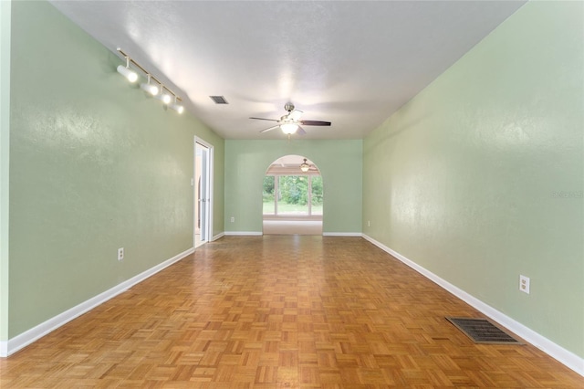 4700 NW 19th Pl, Gainesville, FL 32605 - unfurnished room with ceiling fan and track lighting
