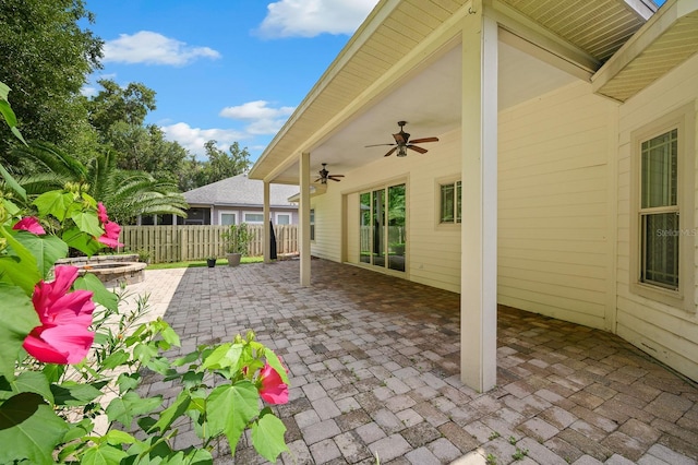 6316 SW 50th St, Gainesville, FL 32608 - view of patio featuring a ceiling fan