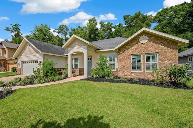 6316 SW 50th St, Gainesville, FL 32608 - single story home featuring a front lawn, an attached garage, and brick siding