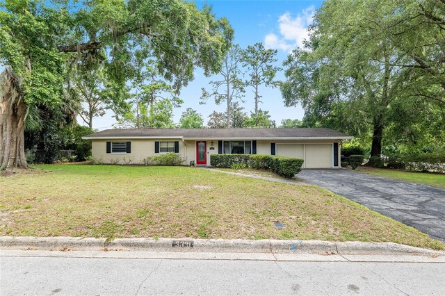 3331 NW 30th Ave, Gainesville, FL 32605 - single story home with an attached garage, a front yard, driveway, and stucco siding