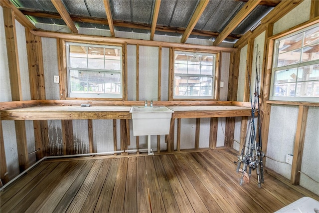 78 SE 901st Ave, Suwannee, FL 32692 - miscellaneous room featuring hardwood / wood-style floors and a sink