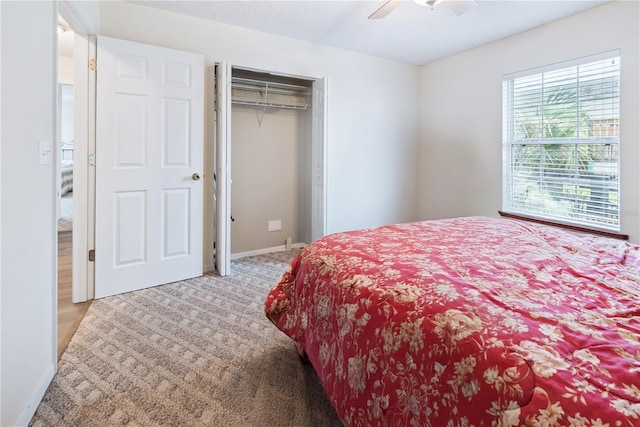 78 SE 901st Ave, Suwannee, FL 32692 - bedroom with a closet and a ceiling fan