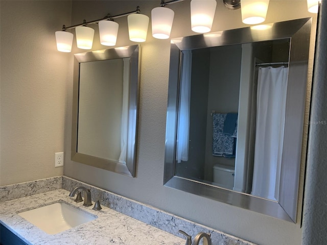 2048 Bristol Grande Way, Orlando, FL 32820 - bathroom with vanity and curtained shower