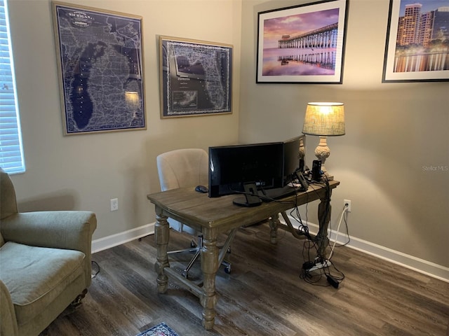 2048 Bristol Grande Way, Orlando, FL 32820 - office featuring baseboards and wood finished floors