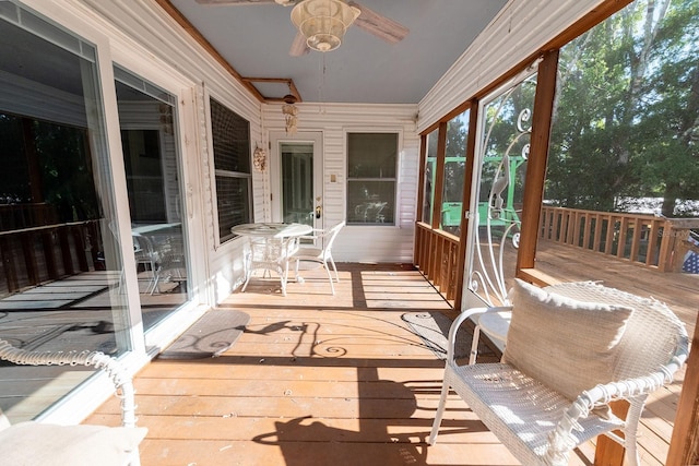 145 SE 904th Ave, Suwannee, FL 32692 - sunroom / solarium with a ceiling fan