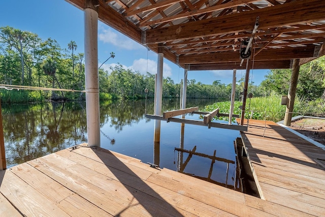 145 SE 904th Ave, Suwannee, FL 32692 - dock with a water view and view of scattered trees