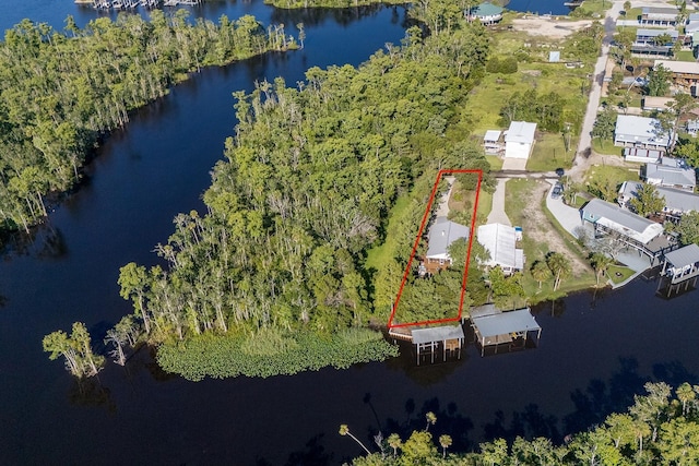 145 SE 904th Ave, Suwannee, FL 32692 - view of property location featuring a large body of water and property parcel outlined