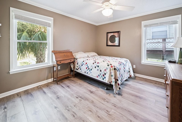 145 SE 904th Ave, Suwannee, FL 32692 - bedroom featuring crown molding, wood finished floors, and ceiling fan