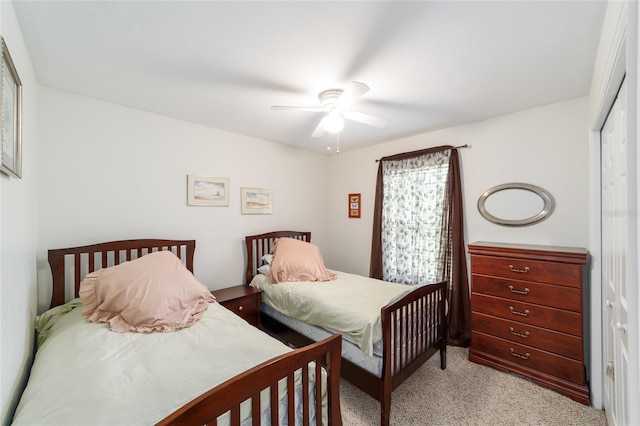 1602 NW 117th Ter, Gainesville, FL 32606 - carpeted bedroom featuring a ceiling fan