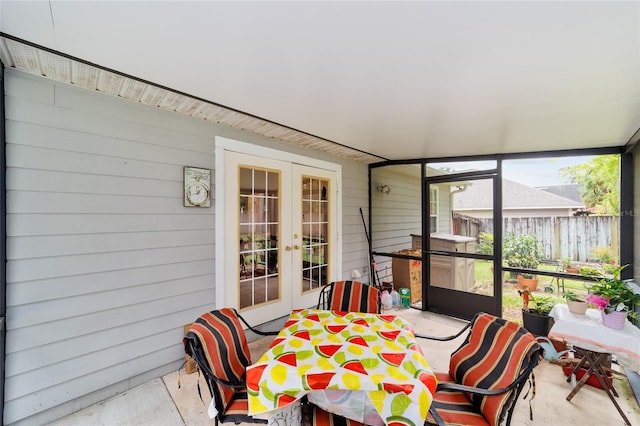 1602 NW 117th Ter, Gainesville, FL 32606 - sunroom / solarium featuring french doors and outdoor dining area