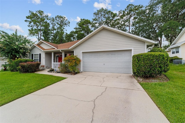 1602 NW 117th Ter, Gainesville, FL 32606 - single story home featuring an attached garage, covered porch, a front yard, and concrete driveway