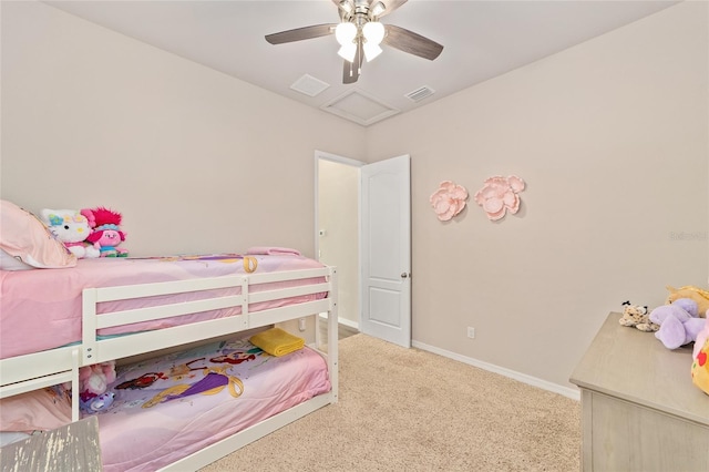 2782 SW 120th Dr, Gainesville, FL 32608 - carpeted bedroom featuring baseboards and a ceiling fan