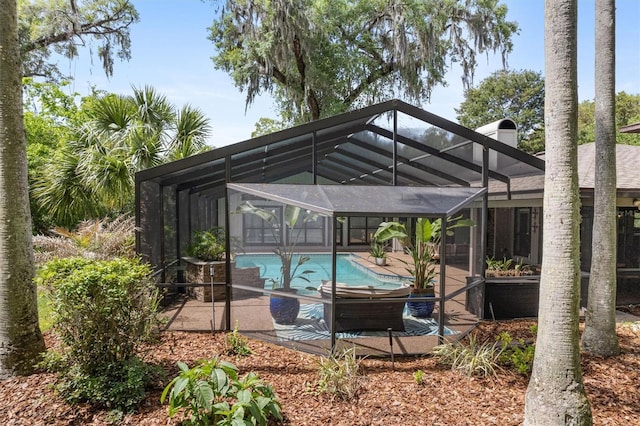 8321 SW 23rd Pl, Gainesville, FL 32607 - view of patio featuring an outdoor pool and a lanai