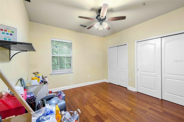2960 SW 35th Pl Unit 66, Gainesville, FL 32608 - game room with wood finished floors and ceiling fan