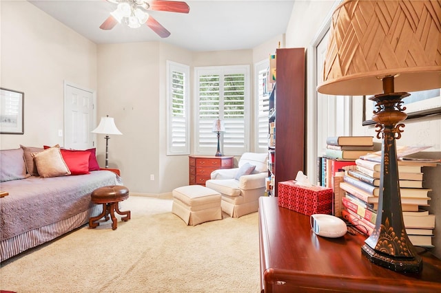 5025 NW 51st Pl, Gainesville, FL 32606 - carpeted bedroom featuring a ceiling fan