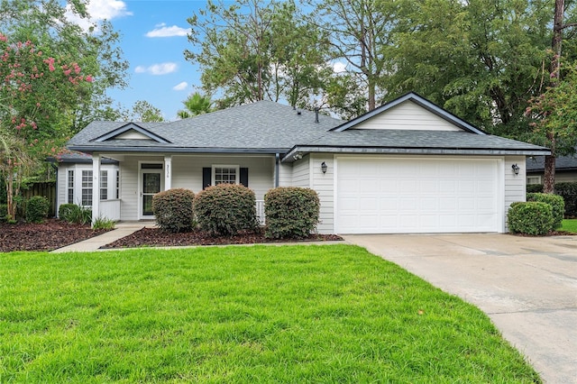 8036 SW 72nd Pl, Gainesville, FL 32608 - single story home featuring a shingled roof, concrete driveway, an attached garage, and a front lawn