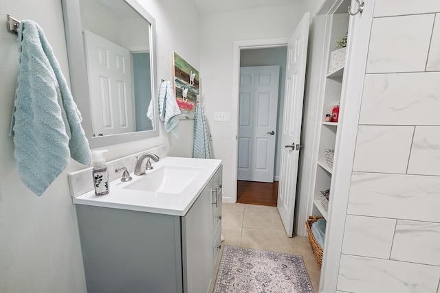 8488 NW 39th Ter, Gainesville, FL 32653 - bathroom with vanity and tile patterned flooring