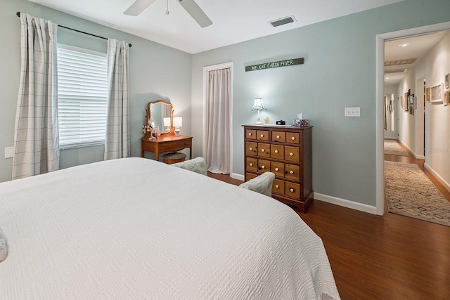 8488 NW 39th Ter, Gainesville, FL 32653 - bedroom featuring wood finished floors and ceiling fan