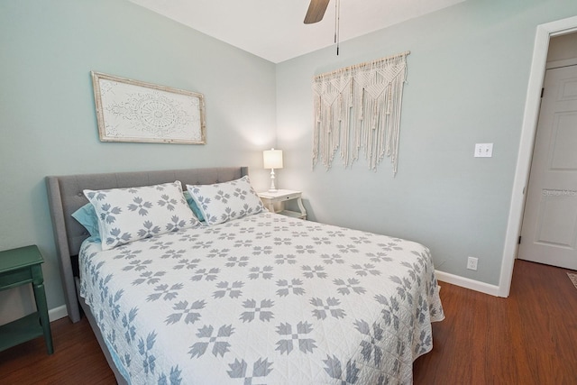 8488 NW 39th Ter, Gainesville, FL 32653 - bedroom with wood finished floors and ceiling fan