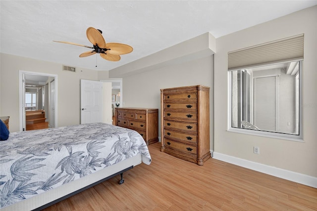 4555 S Atlantic Ave Unit 4603, Ponce Inlet, FL 32127 - bedroom featuring light wood finished floors and ceiling fan