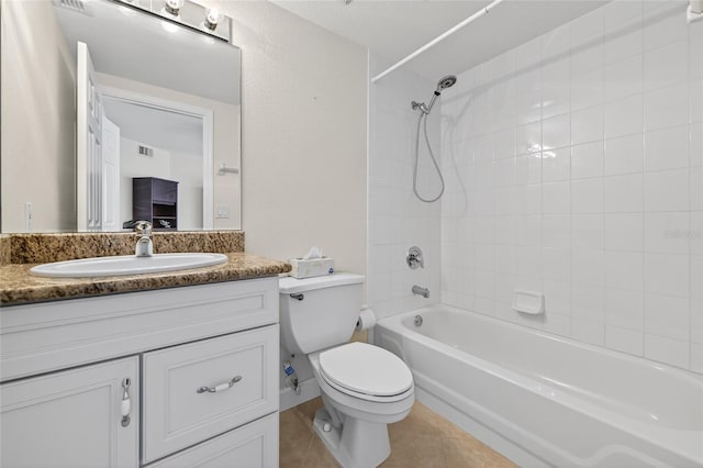 4555 S Atlantic Ave Unit 4603, Ponce Inlet, FL 32127 - full bath featuring bathing tub / shower combination, vanity, and tile patterned floors