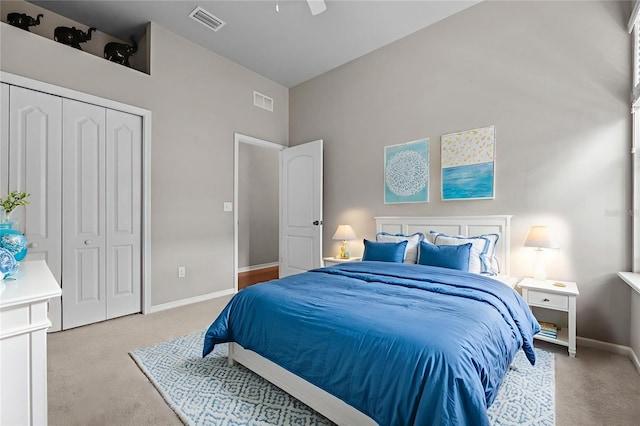 2750 NW 143rd Way, Newberry, FL 32669 - carpeted bedroom with a closet and ceiling fan